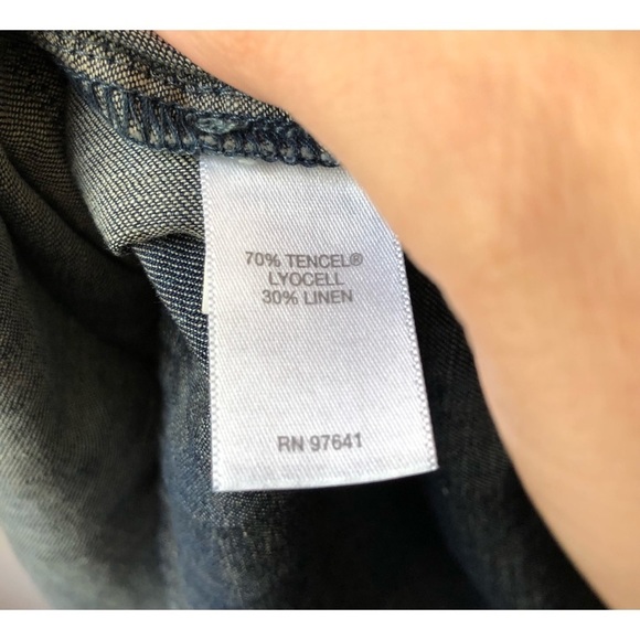 J. Jill Denim Button Down Tunic Blouse Womens Size Sm - Picture 6 of 8